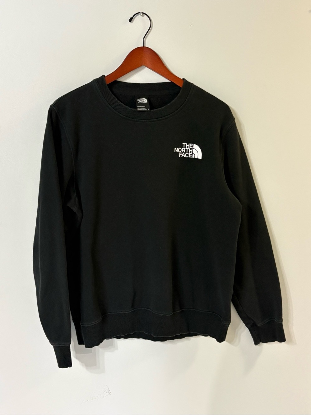 The North Face Men's Black Crewneck with White Logo